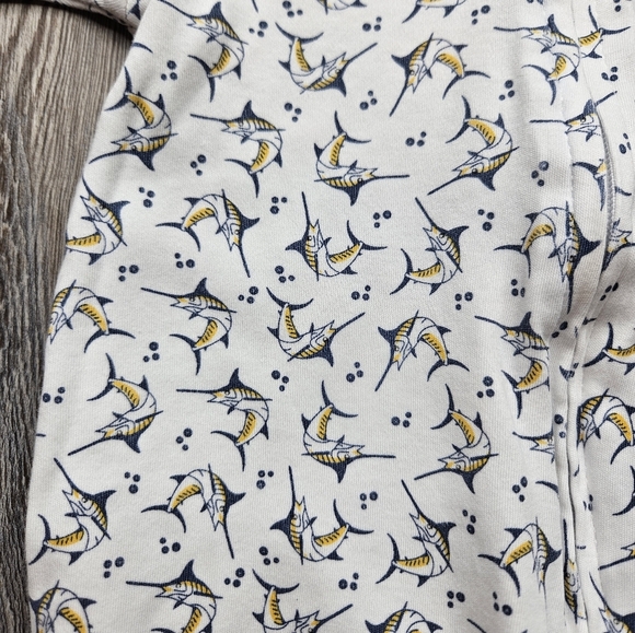 Magnolia Baby 6 Months Zippy Footie Sword Fish Pattern - Picture 2 of 3